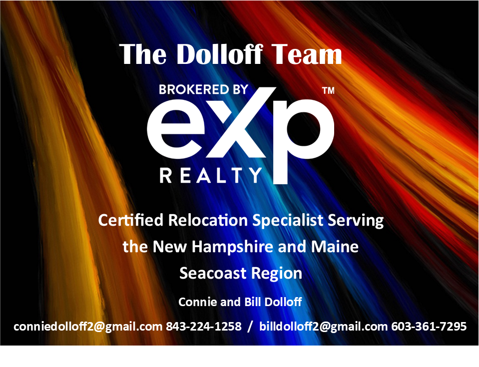 Logo of The Dolloff Team with eXp Realty branding and contact info.